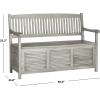 Safavieh Outdoor Collection Brisbane Grey Storage Bench(Grey)