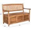 Safavieh Outdoor Collection Brisbane Grey Storage Bench(Natural)