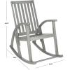 Safavieh Outdoor Collection Clayton Look Rocking Chair(Grey)