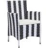 Safavieh Outdoor Collection Figueroa Black and White 4-Piece Patio Set(Black / White)