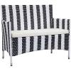 Safavieh Outdoor Collection Figueroa Black and White 4-Piece Patio Set(Black / White)