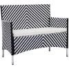 Safavieh Outdoor Collection Figueroa Black and White 4-Piece Patio Set(Black/White Chevron)