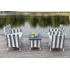 Safavieh Outdoor Collection Figueroa Black and White 4-Piece Patio Set(Navy / White)