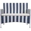 Safavieh Outdoor Collection Figueroa Black and White 4-Piece Patio Set(Navy / White)