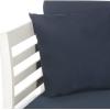 Safavieh Outdoor Collection Malibu Antiqued White/ Navy Acacia Wood Cushioned Daybed(Antique White / Navy)