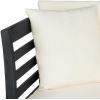 Safavieh Outdoor Collection Malibu Antiqued White/ Navy Acacia Wood Cushioned Daybed(Dark Slate Gray / Beige)