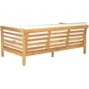Safavieh Outdoor Collection Malibu Antiqued White/ Navy Acacia Wood Cushioned Daybed(Natural / Beige)