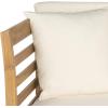 Safavieh Outdoor Collection Malibu Antiqued White/ Navy Acacia Wood Cushioned Daybed(Natural / Beige)