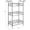 Safavieh Outdoor Collection Noreen Antique White 3 Tier Shelf(Antique Dark Green)