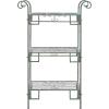 Safavieh Outdoor Collection Noreen Antique White 3 Tier Shelf(Antique Dark Green)