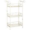 Safavieh Outdoor Collection Noreen Antique White 3 Tier Shelf(Antique White)