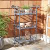Safavieh Outdoor Collection Noreen Antique White 3 Tier Shelf(Mossy Blue)