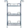 Safavieh Outdoor Collection Noreen Antique White 3 Tier Shelf(Mossy Blue)