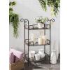 Safavieh Outdoor Collection Noreen Antique White 3 Tier Shelf(Rustic Brown)