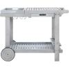 Safavieh -Outdoor Collection Orland Natural Wood Tea Trolley Cart(Grey)
