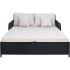 Safavieh Outdoor Collection PAT7500 Daybed, Black/Light Grey(Black/Light Grey)
