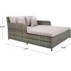 Safavieh Outdoor Collection PAT7500 Daybed, Black/Light Grey(Grey/Grey)