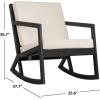 Safavieh Outdoor Collection Vernon Rocking Chair(Black / Beige)