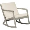 Safavieh Outdoor Collection Vernon Rocking Chair(Grey / Beige)