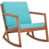 Safavieh Outdoor Collection Vernon Rocking Chair(Natural / Aqua)