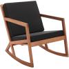 Safavieh Outdoor Collection Vernon Rocking Chair(Natural / Black)