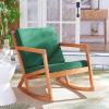 Safavieh Outdoor Collection Vernon Rocking Chair(Natural / Green)