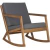 Safavieh Outdoor Collection Vernon Rocking Chair(Natural / Grey)