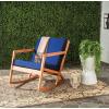 Safavieh Outdoor Collection Vernon Rocking Chair(Natural / Navy)