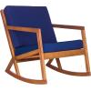 Safavieh Outdoor Collection Vernon Rocking Chair(Natural / Navy)