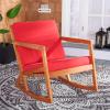 Safavieh Outdoor Collection Vernon Rocking Chair(Natural / Red)