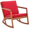 Safavieh Outdoor Collection Vernon Rocking Chair(Natural / Red)