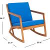 Safavieh Outdoor Collection Vernon Rocking Chair(Natural / Royal Blue)