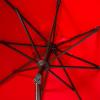 Safavieh Outdoor Elegant Valance 11-Foot Round UV Protected Umbrella(Red)