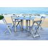 Safavieh Outdoor Living Collection Arvin 5-Piece Dining Set(Grey)