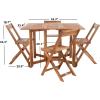 Safavieh Outdoor Living Collection Arvin 5-Piece Dining Set(Natural)