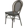 Safavieh Outdoor Living Collection Ebsen Wicker Side Chairs, Black, Set of 2