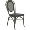 Safavieh Outdoor Living Collection Ebsen Wicker Side Chairs, Black, Set of 2