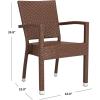 Safavieh Outdoor Living Collection Kelda Wicker Arm Chairs(Brown)