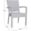Safavieh Outdoor Living Collection Kelda Wicker Arm Chairs(Grey)