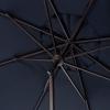 Safavieh Outdoor Milan Fringe 11-Foot Round Crank UV Protected Umbrella(Navy/White)