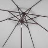 Safavieh Outdoor Milan Fringe 11-Foot Round Crank UV Protected Umbrella(White)