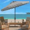 Safavieh Outdoor Venice 11-Foot Round Crank UV Protected Umbrella(Gray)