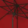 Safavieh Outdoor Venice 11-Foot Round Crank UV Protected Umbrella(Red)