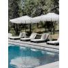 Safavieh Outdoor Venice 11-Foot Round Crank UV Protected Umbrella(White/Black)