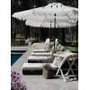 Safavieh Outdoor Venice 11-Foot Round Crank UV Protected Umbrella(White/Black)