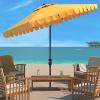 Safavieh Outdoor Venice 11-Foot Round Crank UV Protected Umbrella(Yellow)