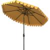 Safavieh Outdoor Venice 11-Foot Round Crank UV Protected Umbrella(Yellow)