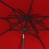 Safavieh Outdoor Venice 9-Foot Round Double Top Crank UV Protected Umbrella(Red)