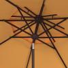 Safavieh Outdoor Venice 9-Foot Round Double Top Crank UV Protected Umbrella(Yellow)