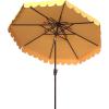 Safavieh Outdoor Venice 9-Foot Round Double Top Crank UV Protected Umbrella(Yellow)